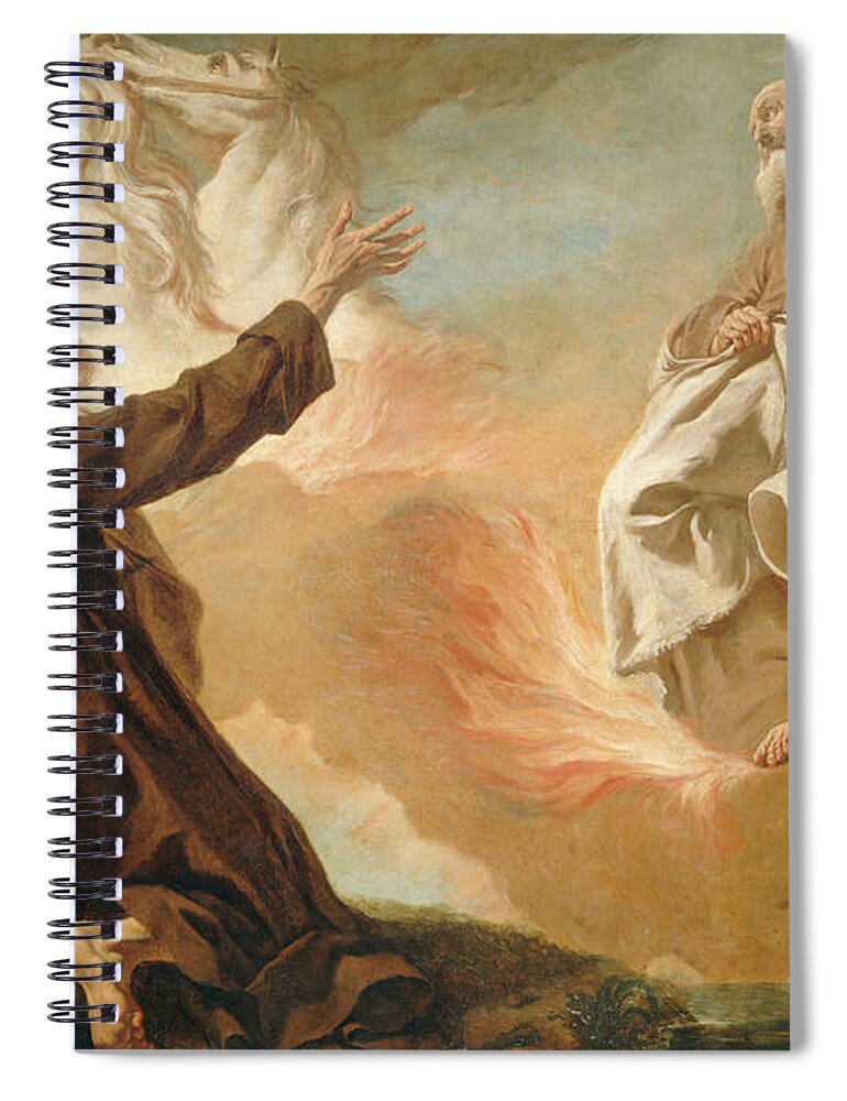 1750s Spiral Notebook featuring the photograph Elijah Taken Up by Giuseppe Angeli