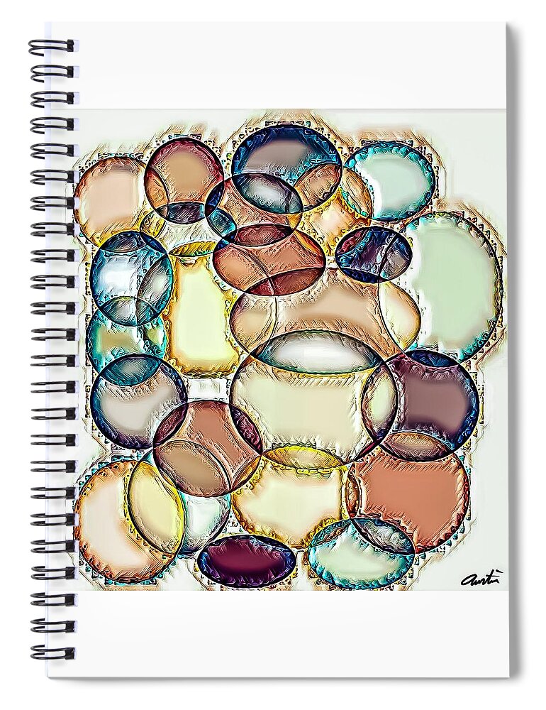Wall Art Spiral Notebook featuring the digital art Elipse by Cepiatone Fine Art Callie E Austin