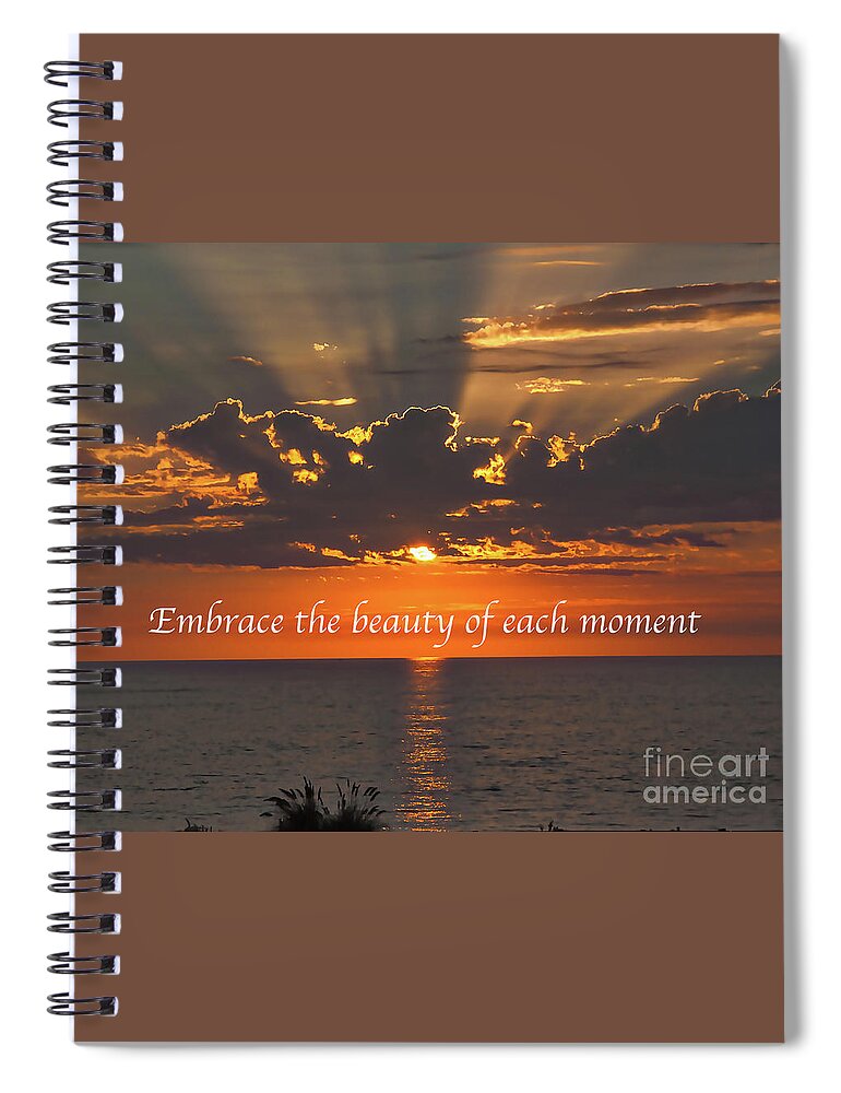Ocean Spiral Notebook featuring the digital art Embrace The Moment by Kirt Tisdale