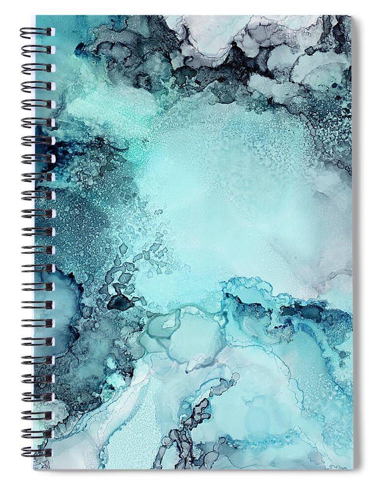 Organic Spiral Notebook featuring the painting Emergence by Tamara Nelson
