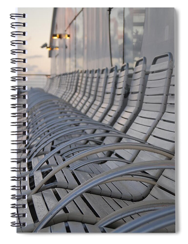 Empty Spiral Notebook featuring the photograph Empty Chairs by Copyright © Steve Grundy (stgrundy)