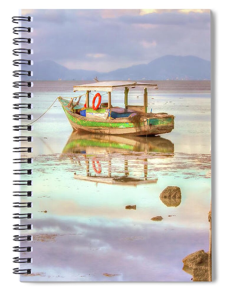 Trinidad Spiral Notebook featuring the photograph End of Day by Nadia Sanowar