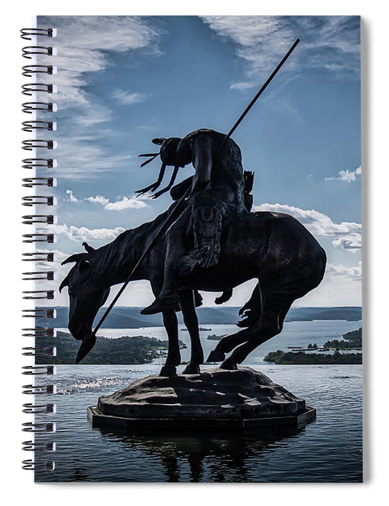 Statue Spiral Notebook featuring the photograph End of the Trail by Allin Sorenson