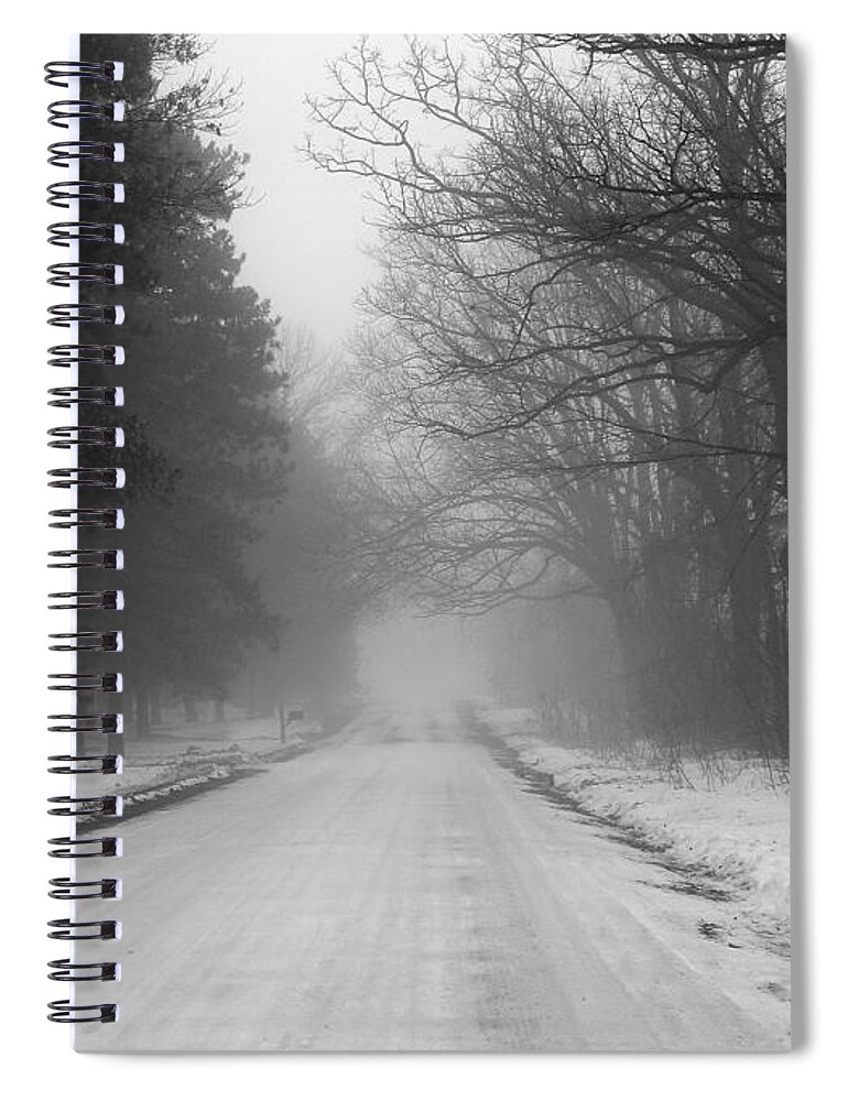 Winter Spiral Notebook featuring the photograph Endings by Wild Thing
