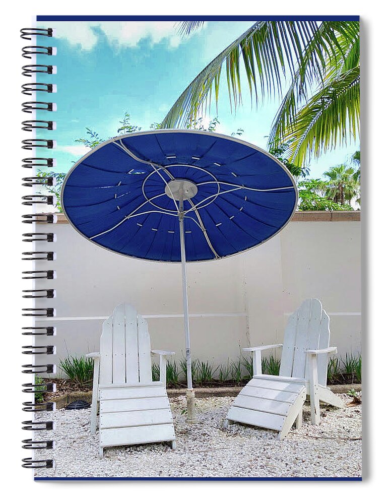 Umbrella Spiral Notebook featuring the photograph Endless Summer in the Garden by Portia Olaughlin