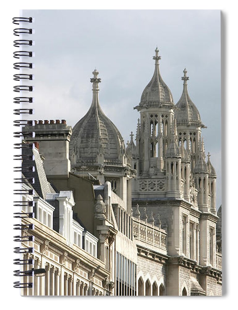 Education Spiral Notebook featuring the photograph England, London, Kings College, Maughan by Andrew Holt