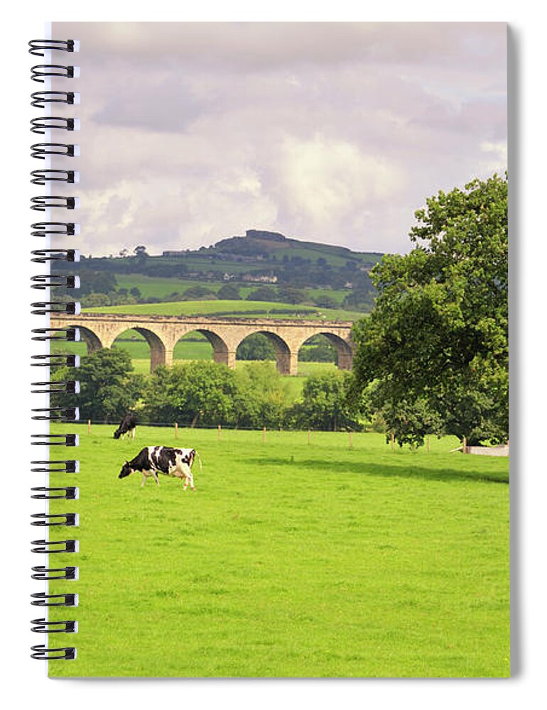 Scenics Spiral Notebook featuring the photograph English Countryside Scenic In Yorkshire by Ekspansio