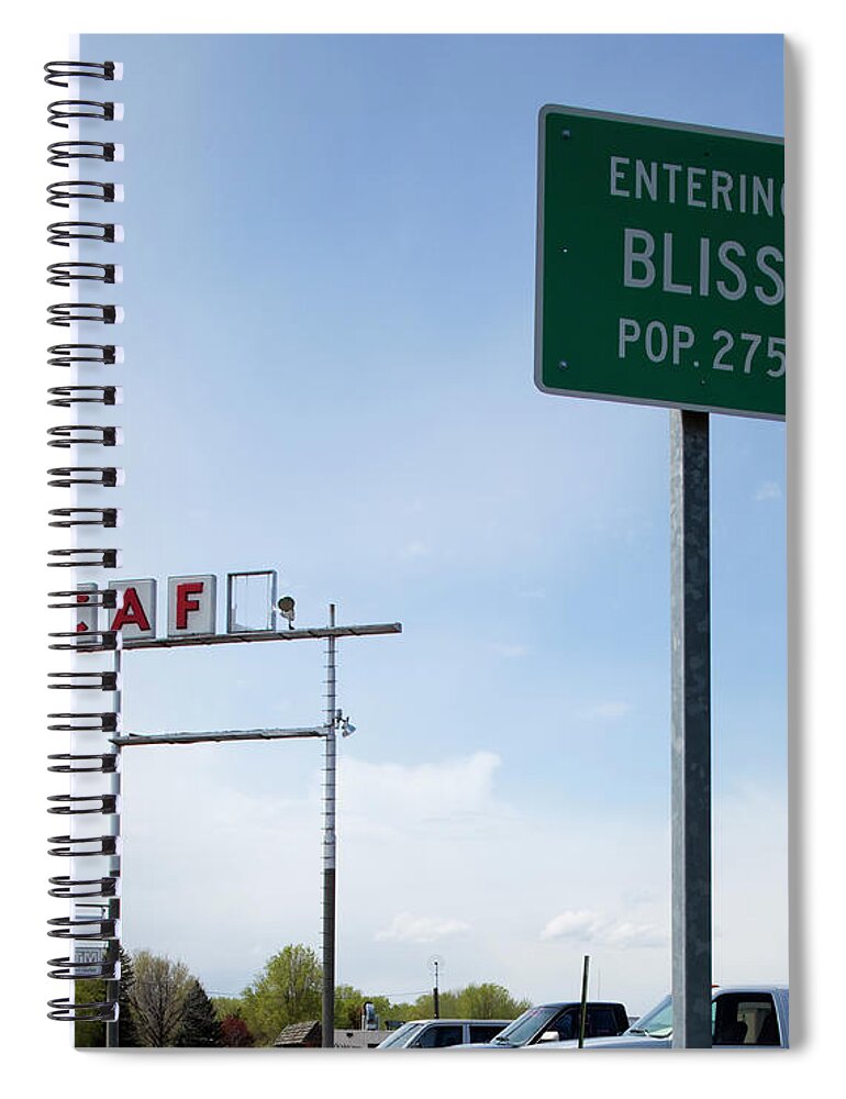 Tranquility Spiral Notebook featuring the photograph Entering Bliss, Idaho by Paul Souders
