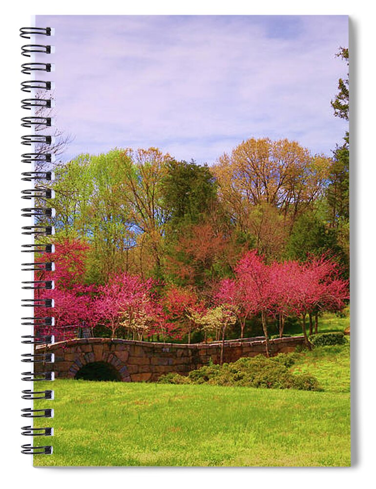 Rassawek Spiral Notebook featuring the photograph Entrance to Rassawek Vineyard in Columbia Virginia by Ola Allen