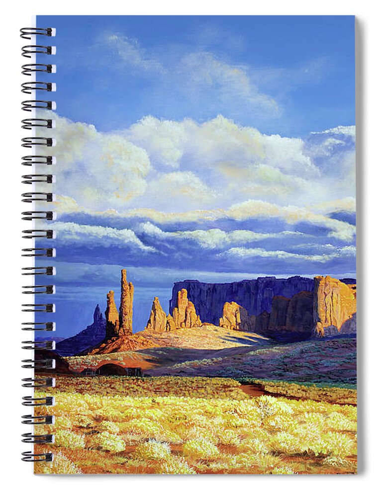 T L Spiral Notebook featuring the painting Eons of time by Timithy L Gordon