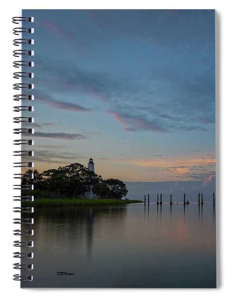 Sunrises Spiral Notebook featuring the photograph Epic Lighthouse Sunrise by DB Hayes