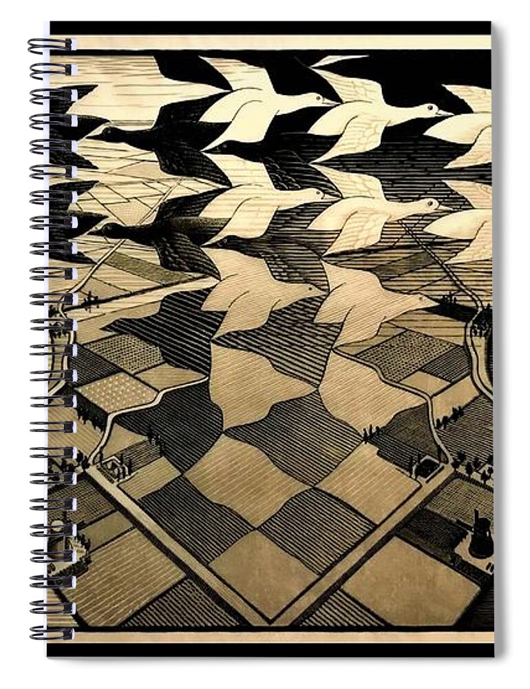 Maurits Cornelis Escher Spiral Notebook featuring the photograph Escher 116 by Rob Hans