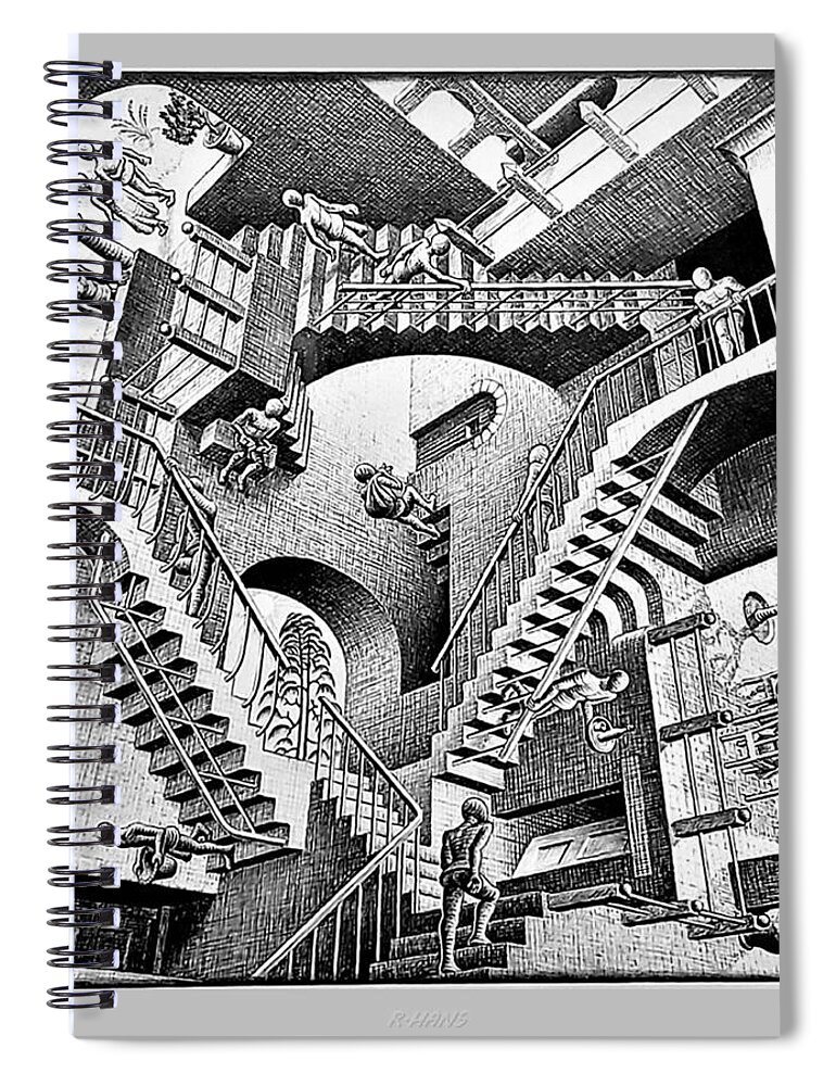Maurits Cornelis Escher Spiral Notebook featuring the photograph Escher 131 by Rob Hans