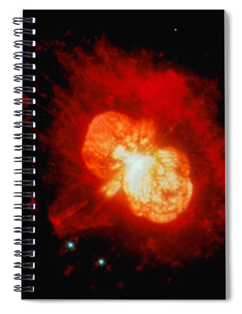 Black Color Spiral Notebook featuring the photograph Eta Carinae Star On Brink Of Destruction by Gso Images