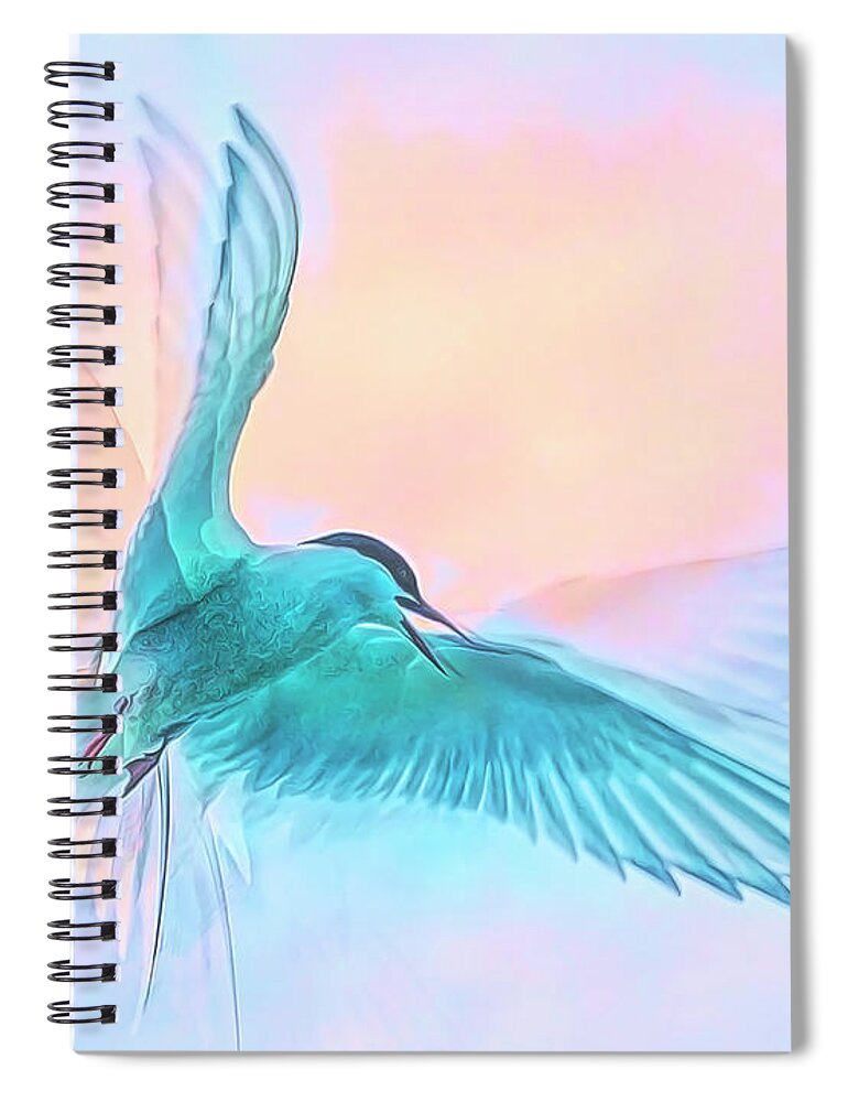 Ethereal Arctic Tern Spiral Notebook featuring the photograph Ethereal Arctic Tern by Brian Tarr