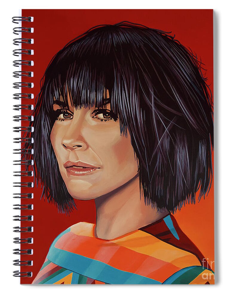 Evangeline Lilly Spiral Notebook featuring the painting Evangeline Lilly Painting by Paul Meijering