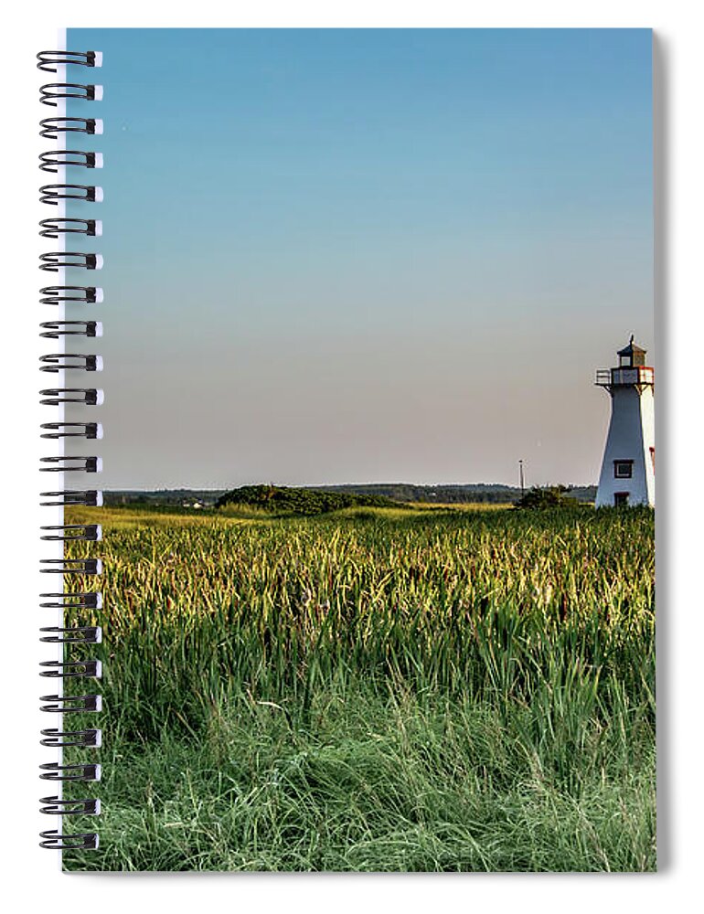 New London Spiral Notebook featuring the photograph Evening, New London Harbor, Prince Edward Island, Canada by Douglas Wielfaert
