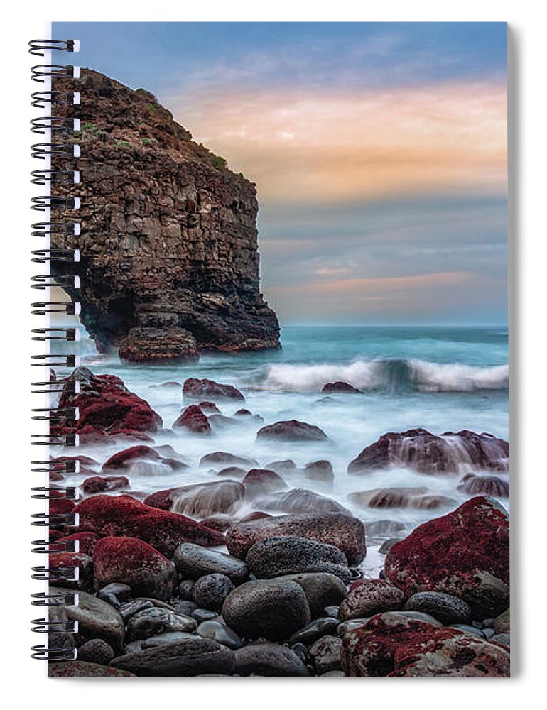Africa Spiral Notebook featuring the photograph Evening on Playa Los Roques by Dmytro Korol