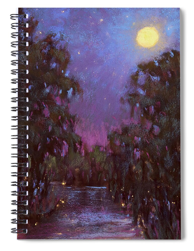 Night Spiral Notebook featuring the painting Evening Praise by Susan Jenkins