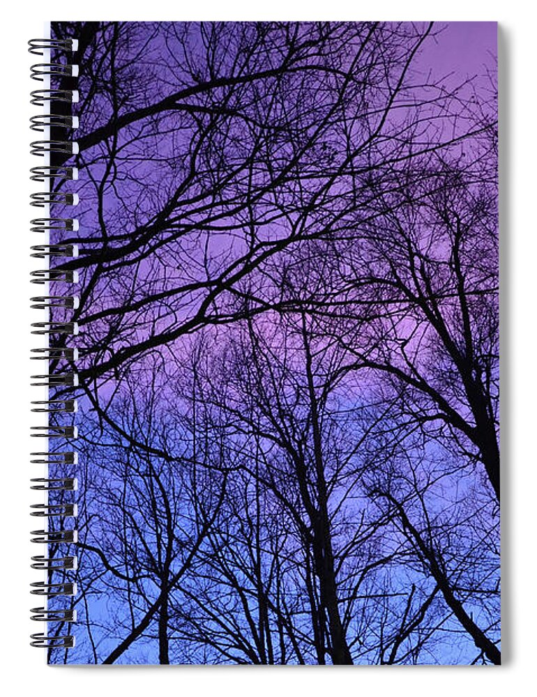 Evening Spiral Notebook featuring the photograph Evening Sky no filter by Michael Frank