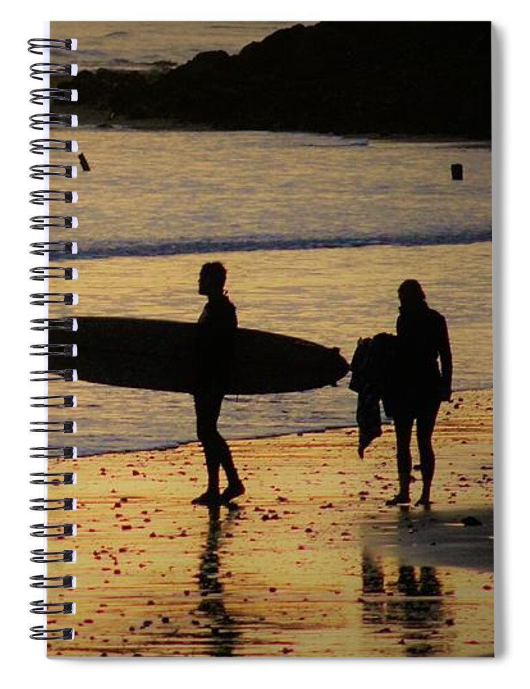 Surf Spiral Notebook featuring the photograph Evening Surf by FD Graham