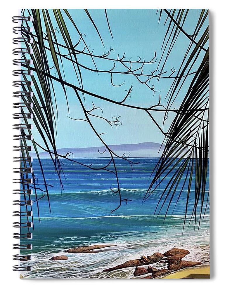Beach Spiral Notebook featuring the painting Everything's Different Now by Hunter Jay