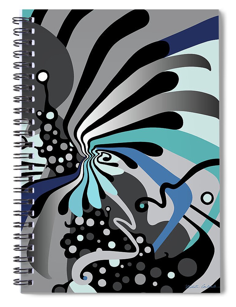 Expansion Spiral Notebook featuring the painting Expansion by Nikita Coulombe