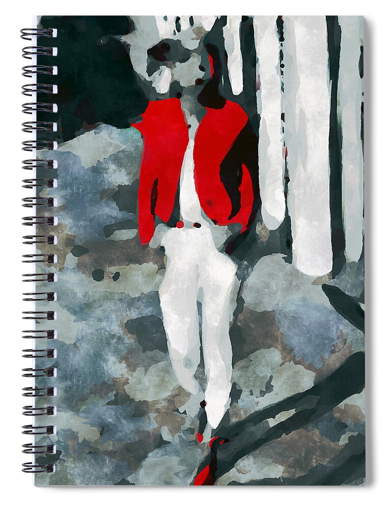 Abstract Spiral Notebook featuring the painting Experiment 1 by Chris Butler