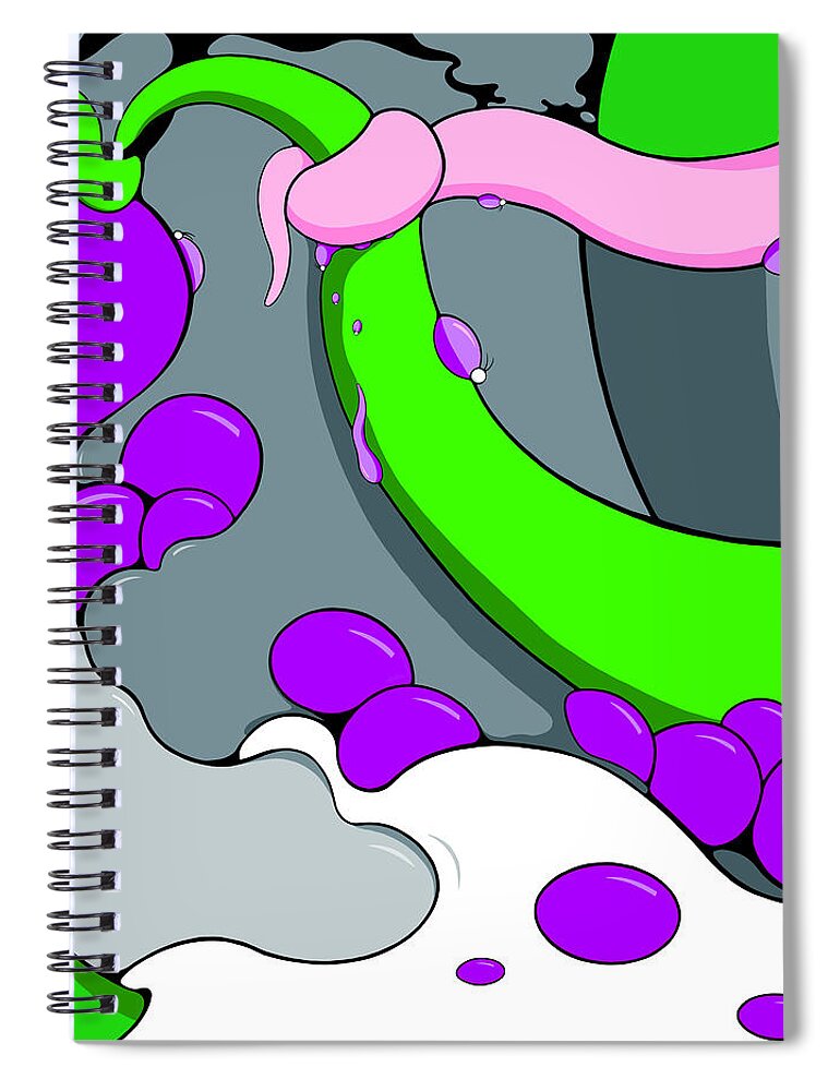  Spiral Notebook featuring the drawing Extract for Queen Duvet by Craig Tilley