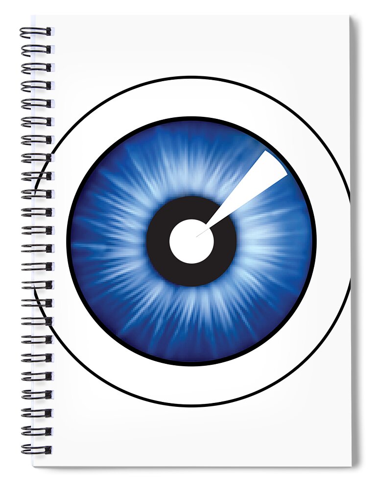  Spiral Notebook featuring the photograph Eyeball Clear by Underwood Archives Nancy Aaron