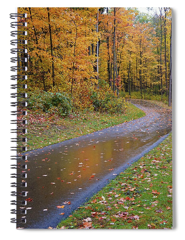 Fabulous Fall Rain Spiral Notebook featuring the photograph Fabulous Fall Rain by Rachel Cohen