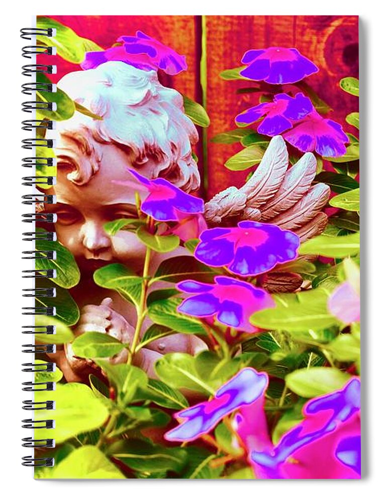Impatiens Spiral Notebook featuring the photograph Face of an Angel No. 3 by Debra Grace Addison