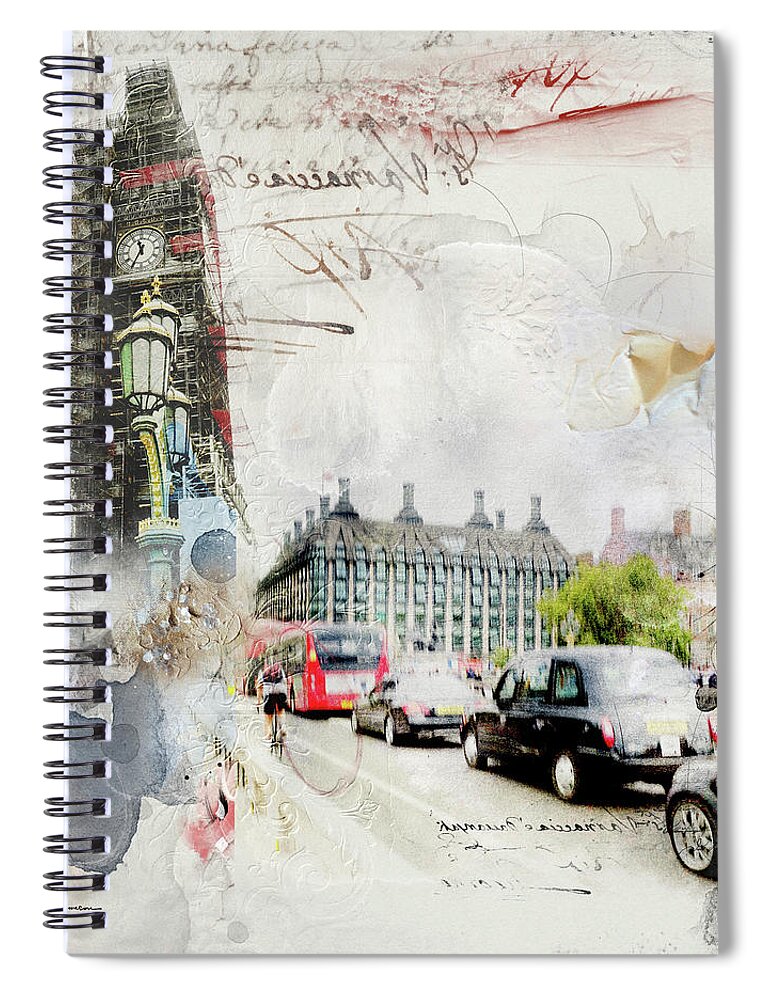 London Spiral Notebook featuring the digital art Facelift Time by Nicky Jameson