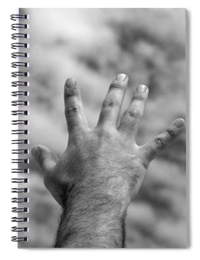 Black And White Spiral Notebook featuring the photograph Faith by Earnest Diaz