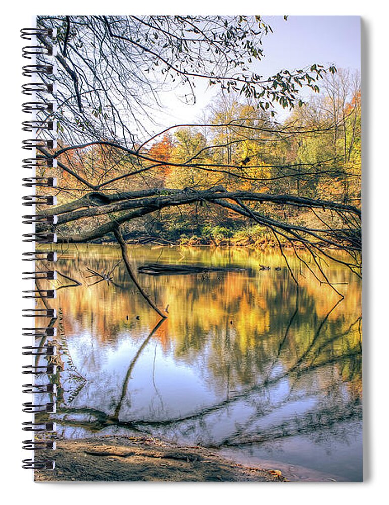 Fall Spiral Notebook featuring the photograph Fall in Georgia by Anna Rumiantseva