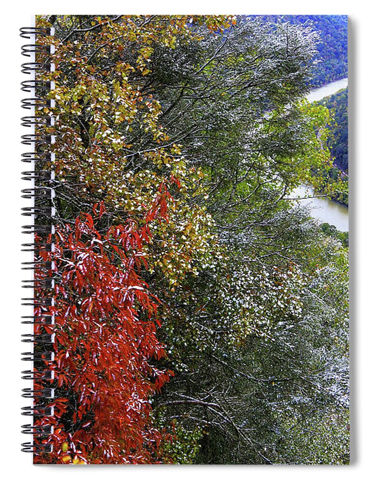 Autumn Spiral Notebook featuring the photograph Fall Meets Winter by SC Shank