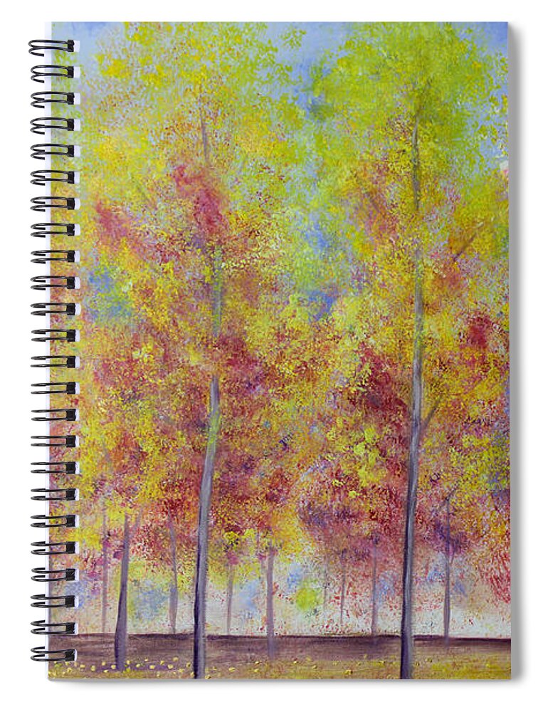 Fall Spiral Notebook featuring the painting Fall's Glory by Stacey Zimmerman