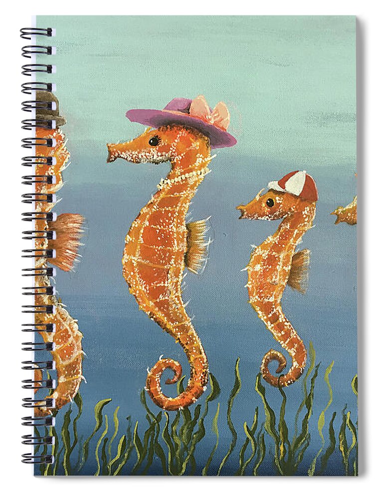 Family Outing Spiral Notebook featuring the painting Family Outing by Winton Bochanowicz