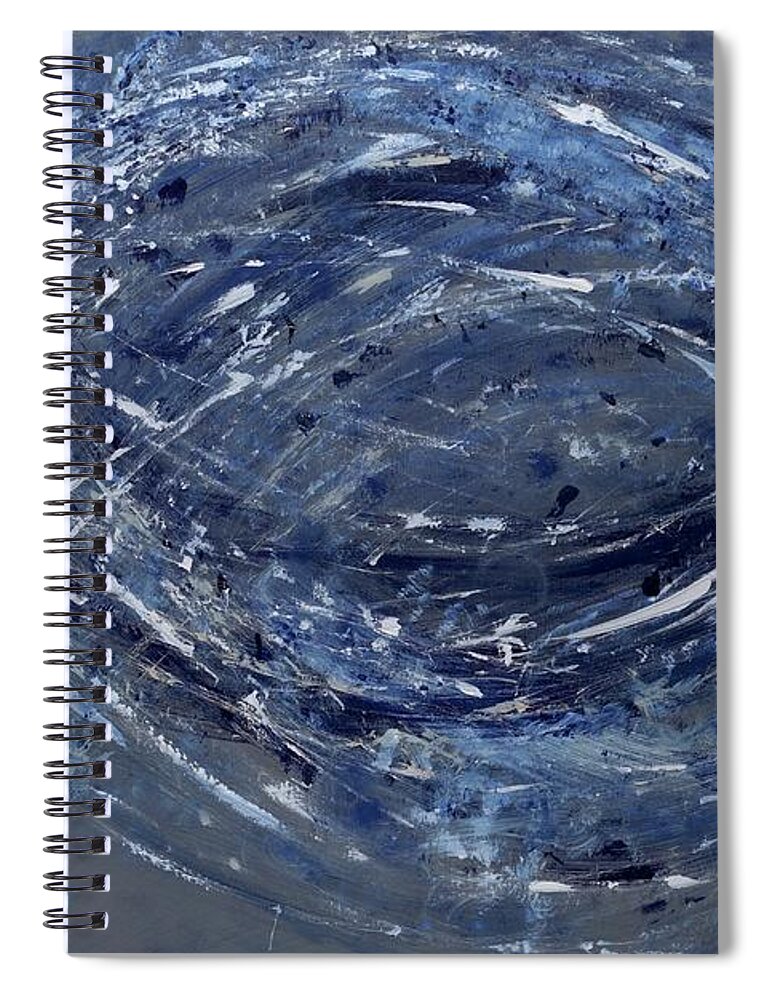 Abstract Expression Spiral Notebook featuring the painting Family Ties by Angela Bushman