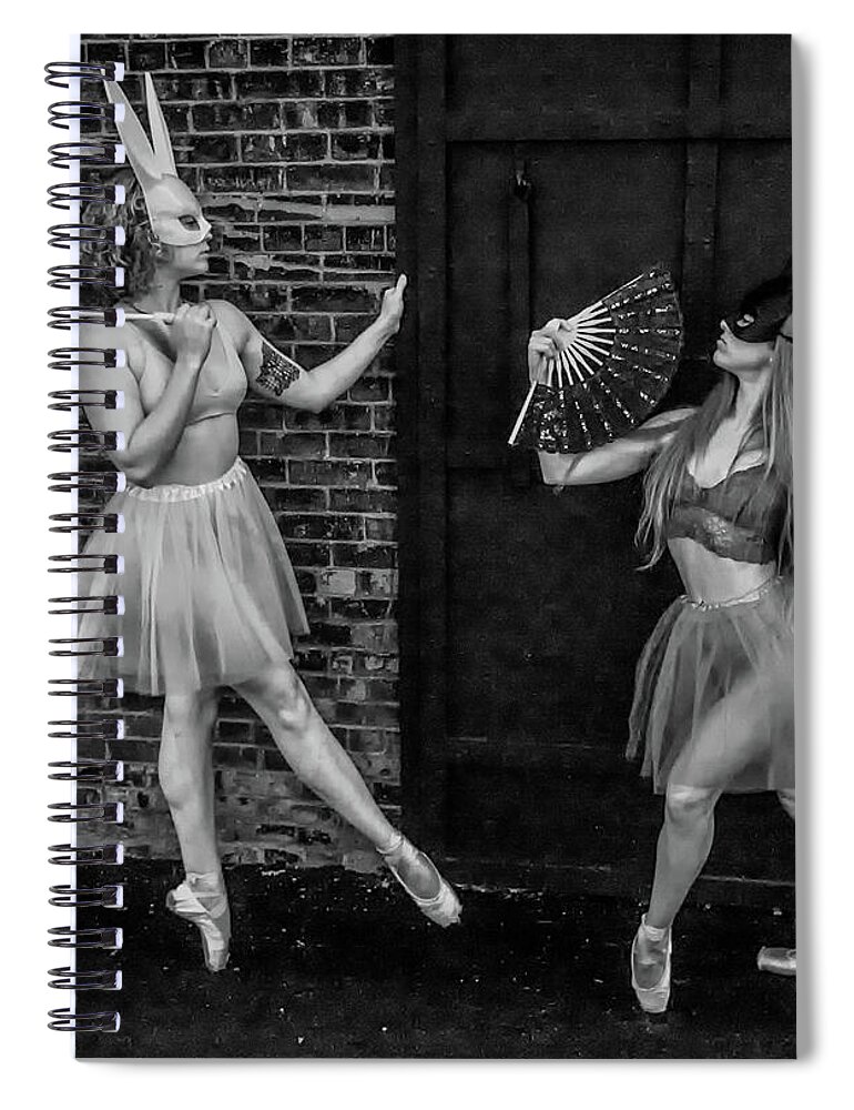 Surreal Spiral Notebook featuring the photograph Fantasy in Brooklyn 1 by Alan Goldberg