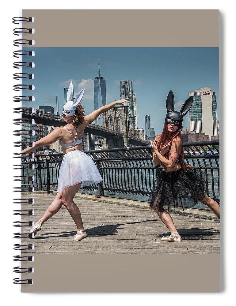 Brooklyn Spiral Notebook featuring the photograph Fantasy in Brooklyn 3 by Alan Goldberg