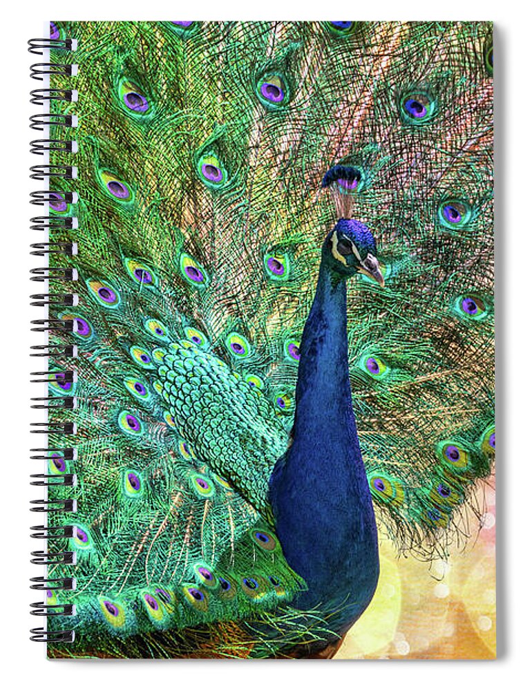 Peacock Spiral Notebook featuring the photograph Fantasy Peacock by Mimi Ditchie