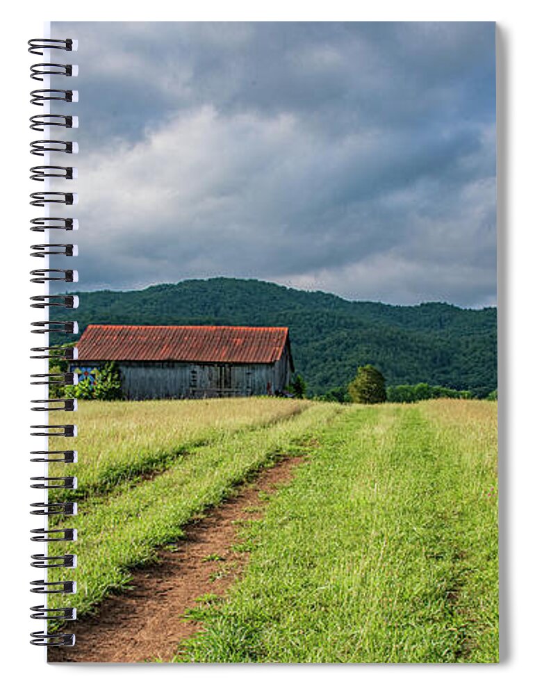 Rural Spiral Notebook featuring the photograph Farm in the Foothills by Marcy Wielfaert