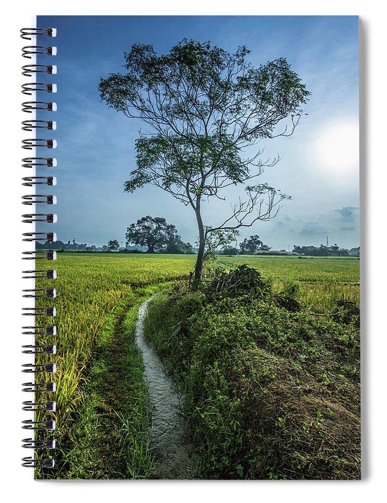 Tranquility Spiral Notebook featuring the photograph Farm Land by Ravickanth