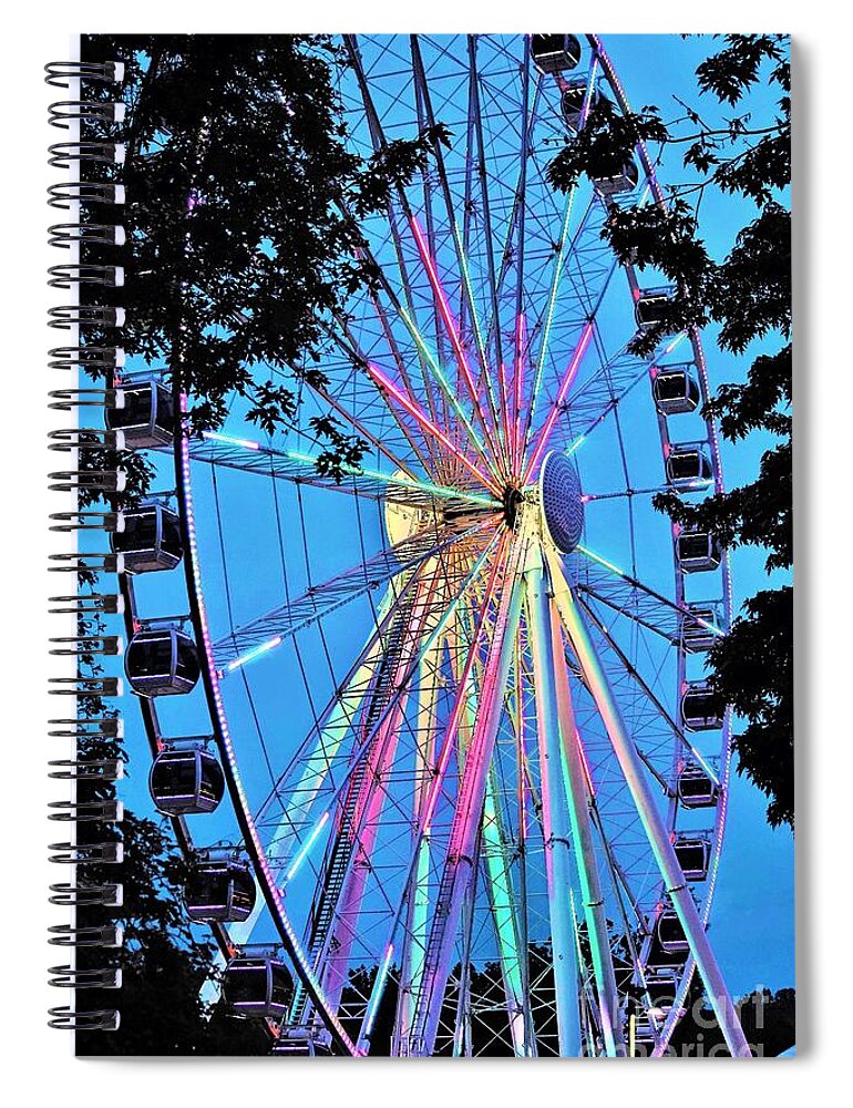 Ferris Wheel Spiral Notebook featuring the photograph Farris Wheel Pigeon Forge by Merle Grenz
