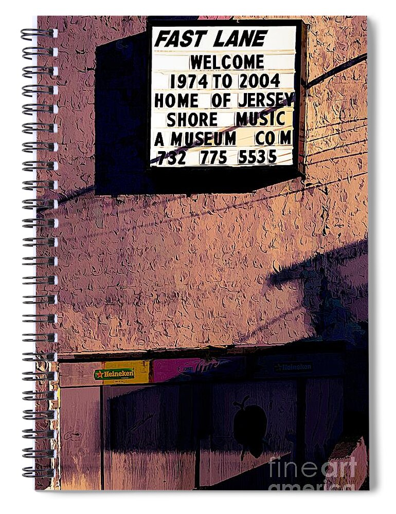 New Jersey Spiral Notebook featuring the photograph Fast Land former Nightclub Asbury Park NJ Demolished in 2013 by Chuck Kuhn