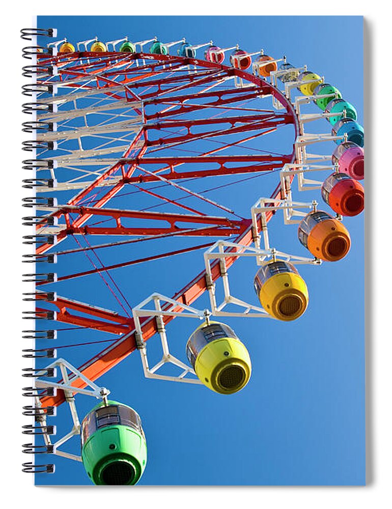 Clear Sky Spiral Notebook featuring the photograph Ferris Wheel by St Yeo