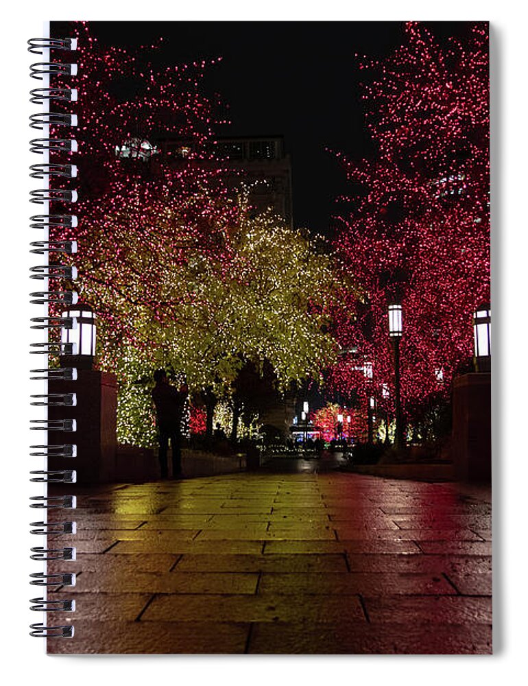 Temple Square Spiral Notebook featuring the photograph Festive Path by Catherine Avilez