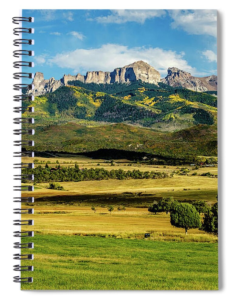 Aspens Spiral Notebook featuring the photograph Field Of Gold by Johnny Boyd