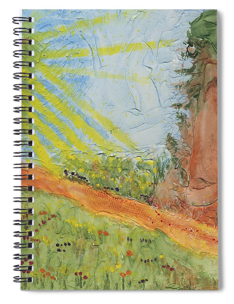 Fierce Spiral Notebook featuring the painting Fierce Survival A by Phil Strang